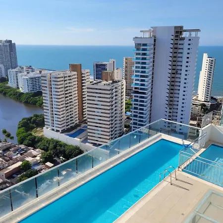 Lujoso Apto: 3 Hab+2 Bano+2 Balcones, Vista Al Mar Apartamento Cartagena